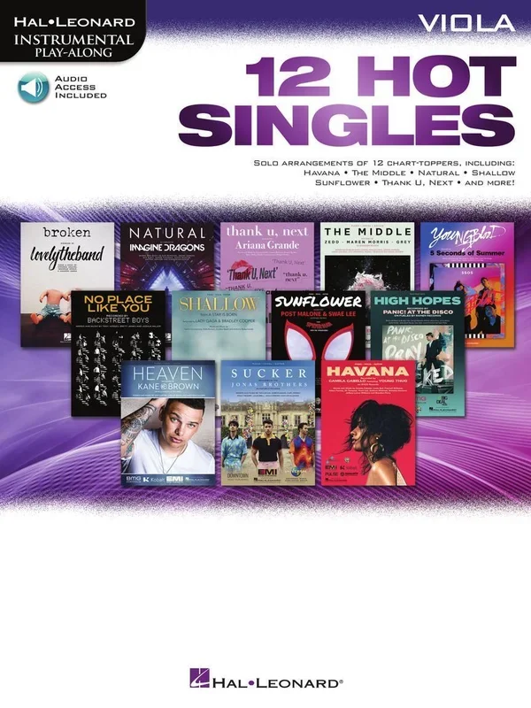 12 Hot Singles for Viola with Online Accompaniments