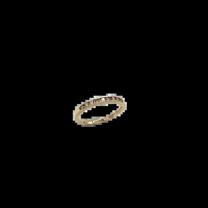 14K Yellow Gold 1/4 CTW Round Channel Set Diamond Band