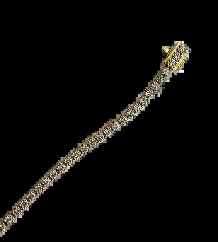 14k Yellow Gold 2.5 ctw Diamond Tennis Bracelet – 6.5″