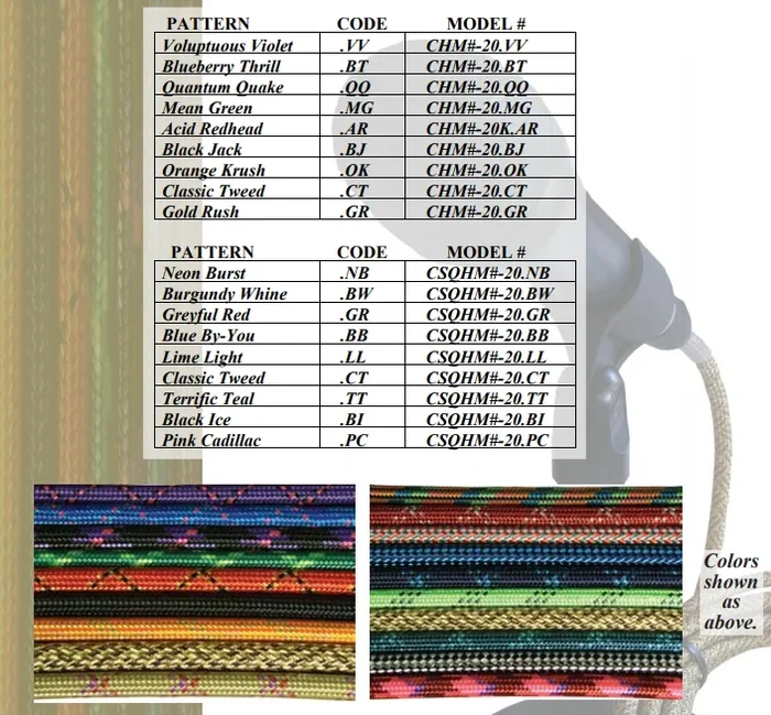 15″ Quantum Cloth Cables – Various Colors