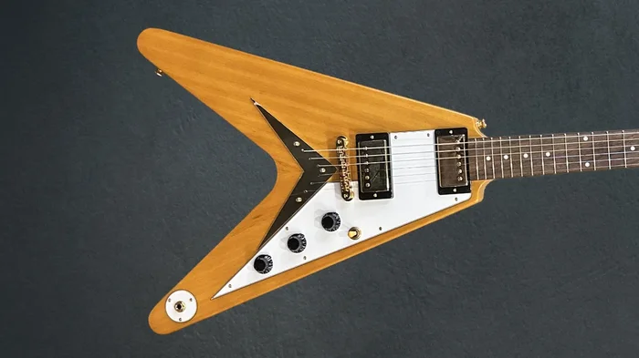 1958 Korina Flying V (White Pickguard) – Aged Natural