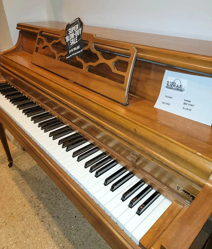 1971 Kimball Console Piano | Satin Walnut | SN: 777677 | Used