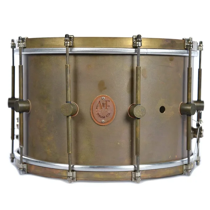 A&F Drum Co. 9×14 Raw Brass Snare Drum