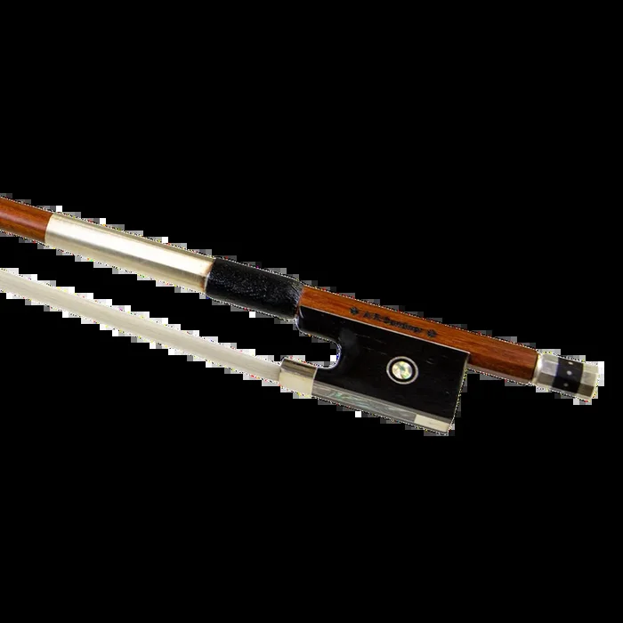 *A.R. Sandner* Pernambuco Round Silver Mounted Violin Bow with Parisian Eye