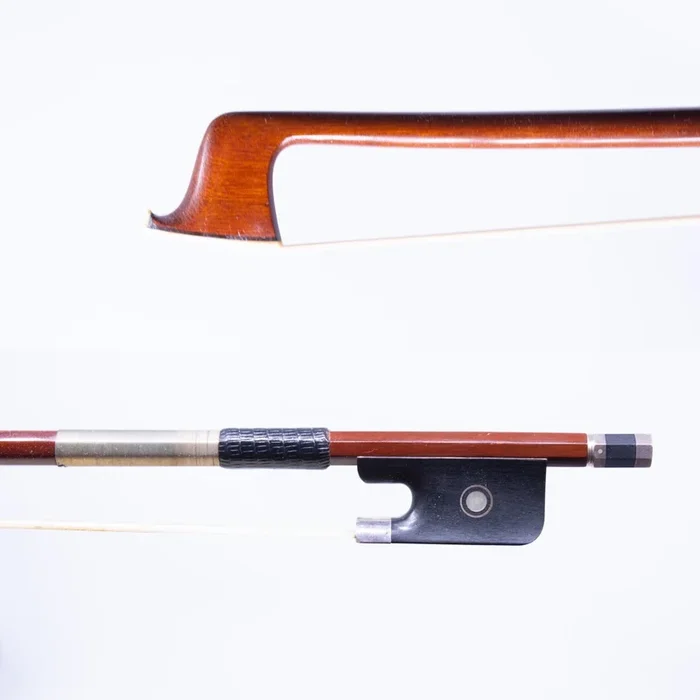 A Silver Mounted Pernambuco Viola Bow