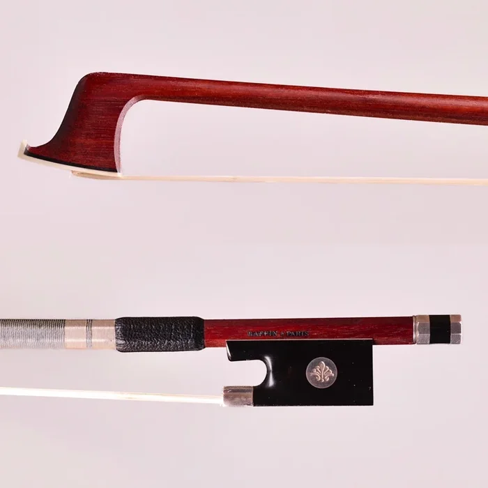A Special Silver Mounted French Bow By Sandrine Raffin.