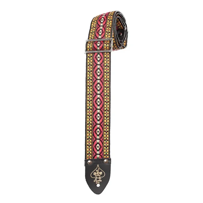 Ace DN-ACE04 2″ Vintage Reissue Guitar Strap – Bohemian Red