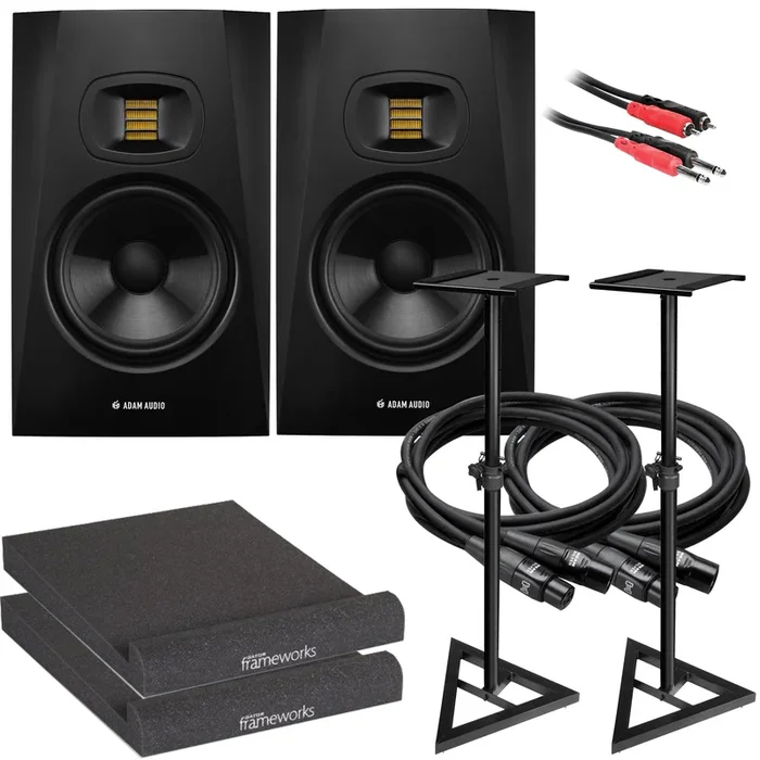 ADAM Audio T7V 7″ Active Studio Monitor Speaker STUDIO ESSENTIALS BUNDLE