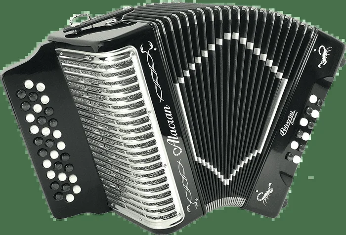 ALACRAN 3112 ACCORDION 31 BUTTON 12 BASS BLACK FBE/FA W/CASE