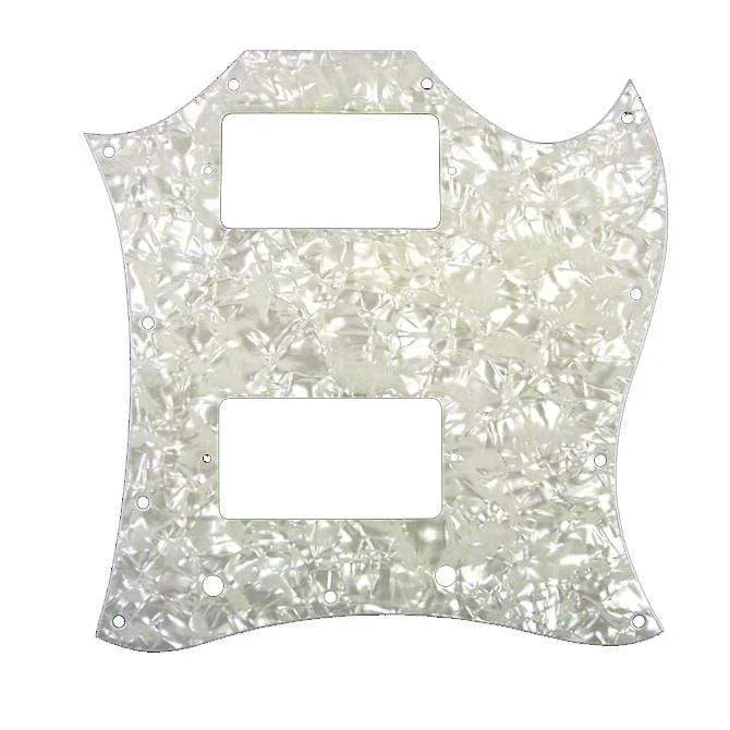 Allparts Pickguard for Gibson® SG® Large White Pearloid