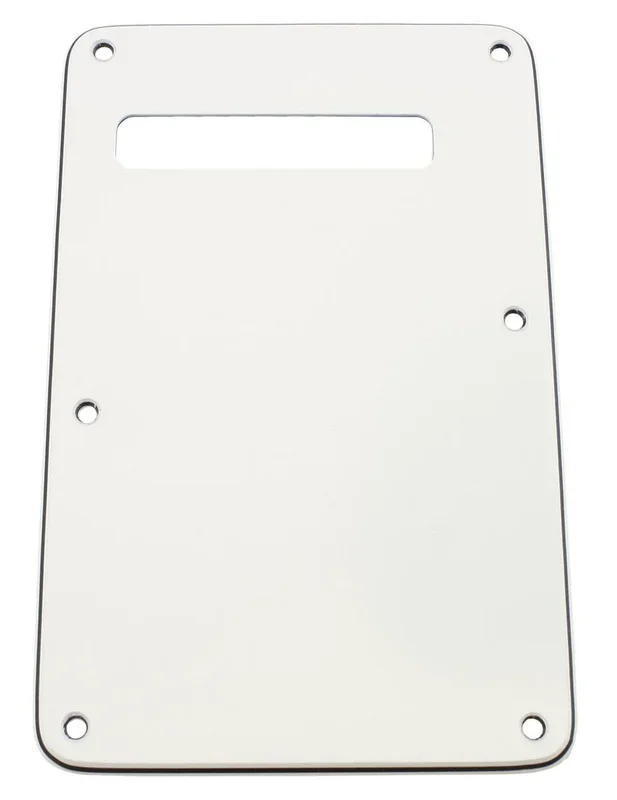 Allparts Slotted Tremolo Spring Cover Backplate – White