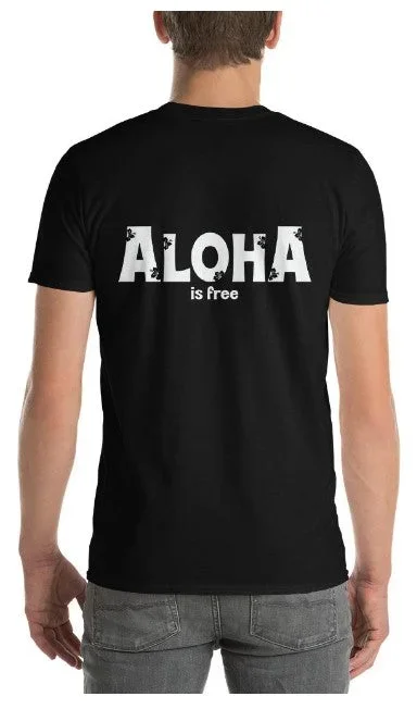 Aloha City Ukes / Logo Front T-Shirt – Aloha is Free Back – Black