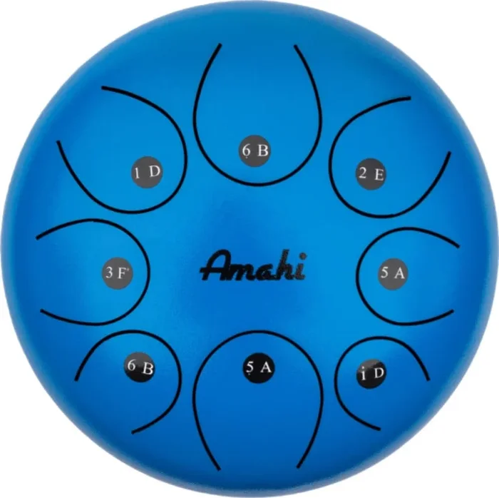 Amahi Steel Tongue Drum 10″ Blue