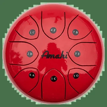 Amahi Steel Tongue Drum 6″ Red