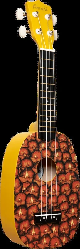 Amahi Ukulele, Pineapple Shape with Pineapple Design