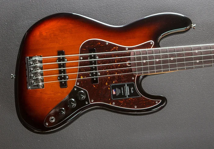 American Professional II Jazz Bass V – 3 Color Sunburst w/Rosewood