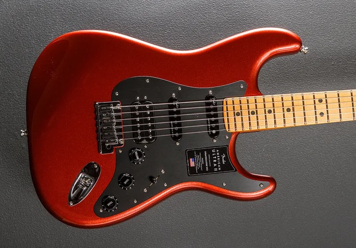 American Ultra II Stratocaster HSS – Sinister Red w/Maple