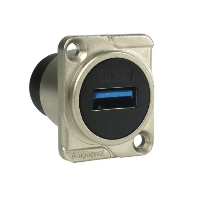 Amphenol AC-USB3-AA AC Series USB 3 Female Panel and Chassis Mount Connector