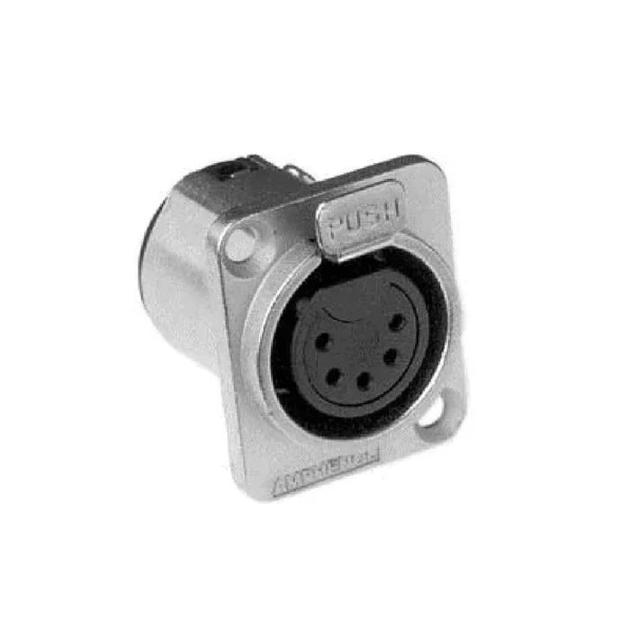 Amphenol AC5FDZ AC Series XLR Female Panel and Chassis Mount Connector