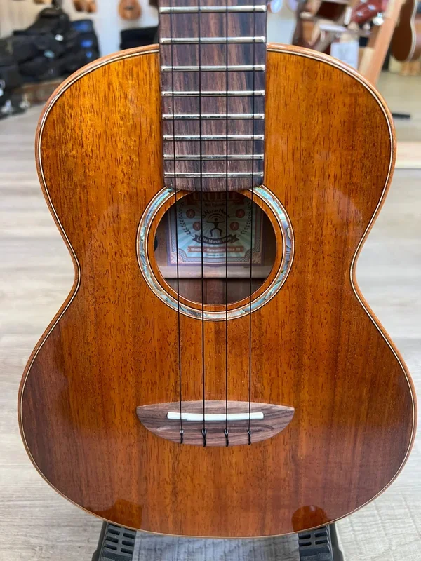 aNueNue AKK3E Solid Koa Electric Tenor Ukulele w/Case #4