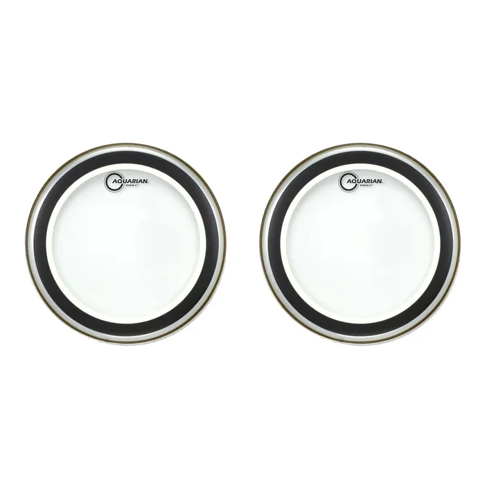 Aquarian 12″ Studio-X Clear Drumhead (2 Pack Bundle)