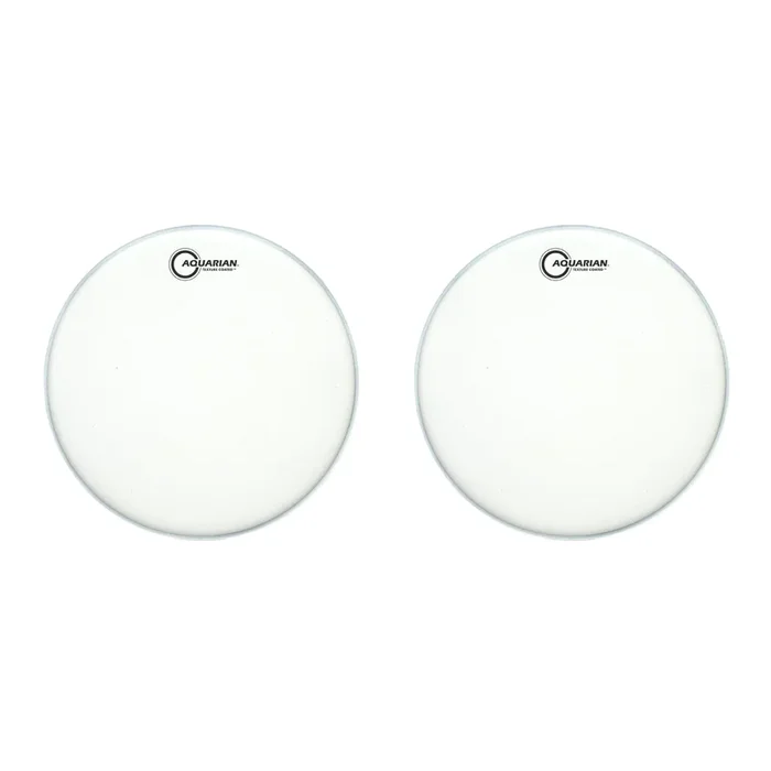Aquarian 12″ White Texture Coated Batter Drumhead (2 Pack Bundle)