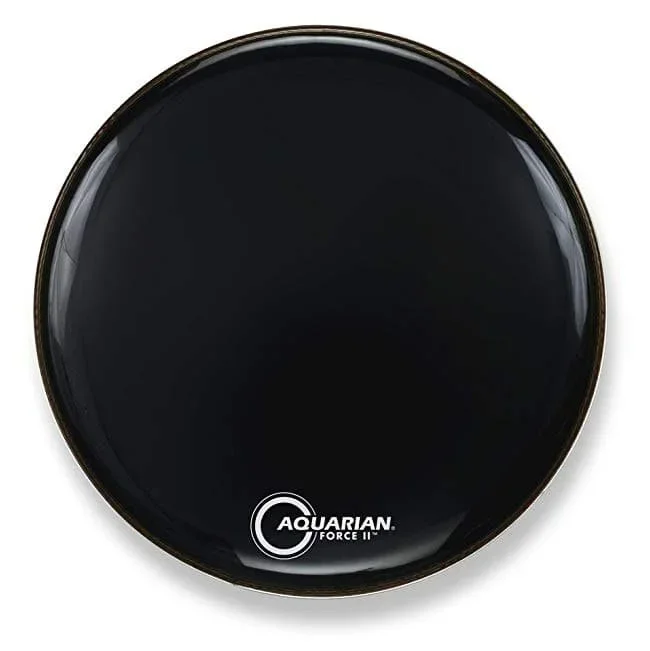 Aquarian Full Force II Resonant Black Bass Drumhead 24″