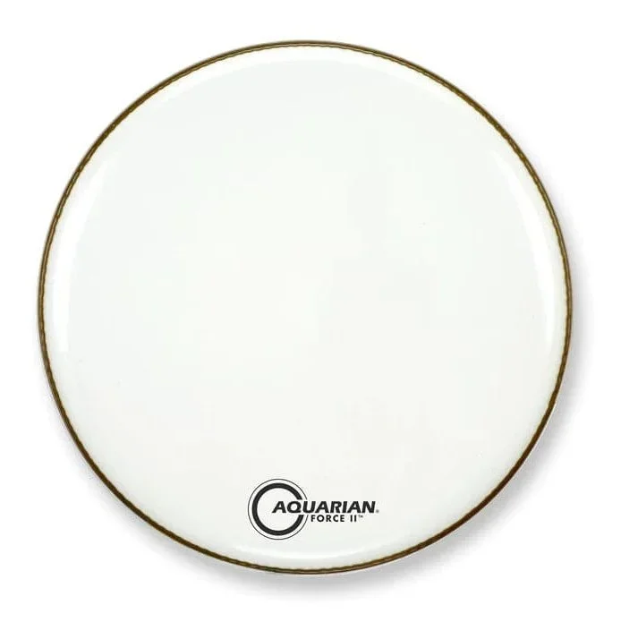 Aquarian Full Force II Resonant White Bass Drumhead 24″