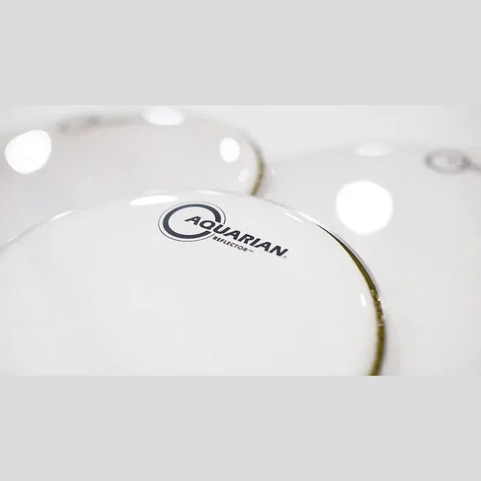 Aquarian Ice White Reflector Drumhead 15″