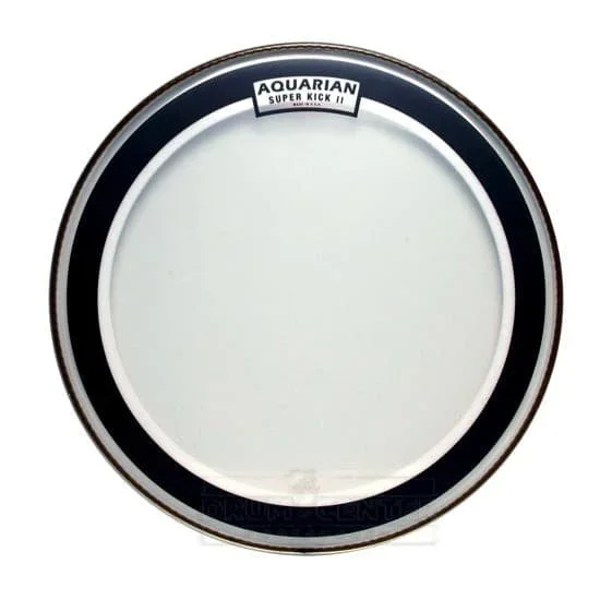 Aquarian Super Kick II Clear Drumhead 16″ w/Tom Collar