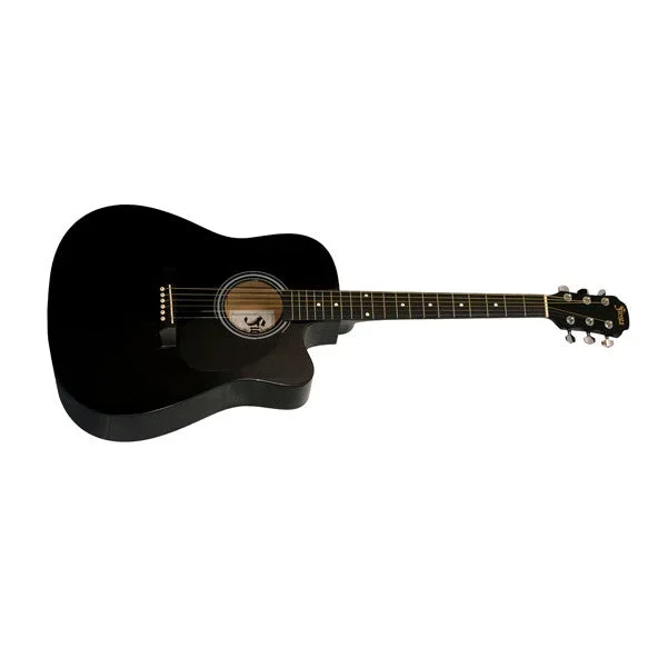 Aria Fiesta 35039C Acoustic Cutaway Guitar – Black