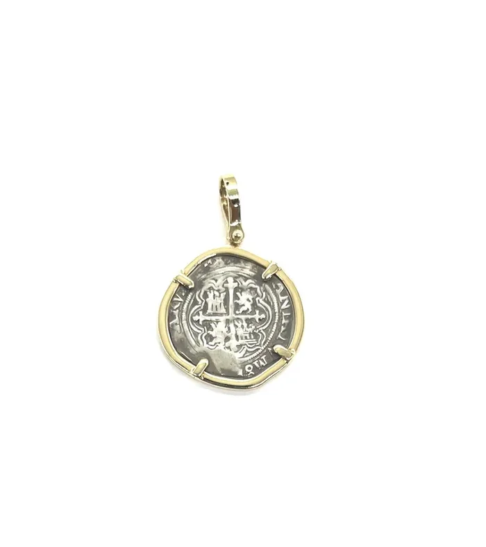 Atocha 4 Reales Coin Pendant with 14k Bezel
