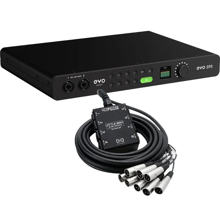 Audient Evo SP8 8-Channel Mic Preamp SUB SNAKE RIG