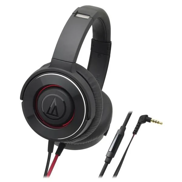 Audio-Technica ATH-WS550IS Solid Bass Over-Ear Headphones with Microphone