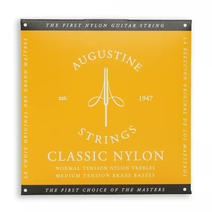 Augustine AUGGOLDSET Classic/Gold Nylon Classical Guitar Strings, Medium Tension