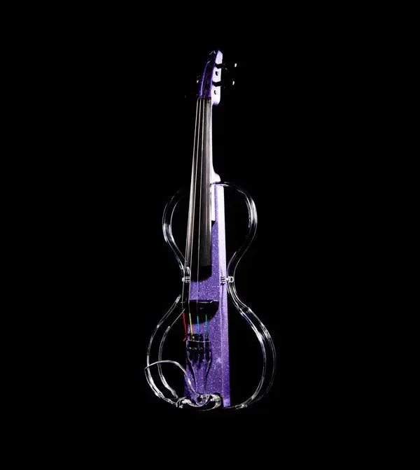 Aurora Gemstones Silhouette electric violin with LEDs