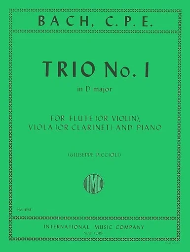 Bach, C.P.E.: Trio No. 1 (violin (flute), viola (clarinet), piano)
