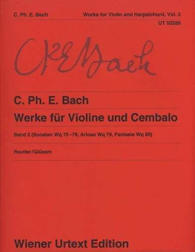 Bach, C.Ph.E.: Works for Violin and Harpsichord, Vol. 2 urtext (violin, and harpsichord)