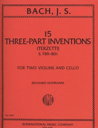 Bach, J.S.: 15 Three-Part Inventions-Terzetti (2 violins & cello)