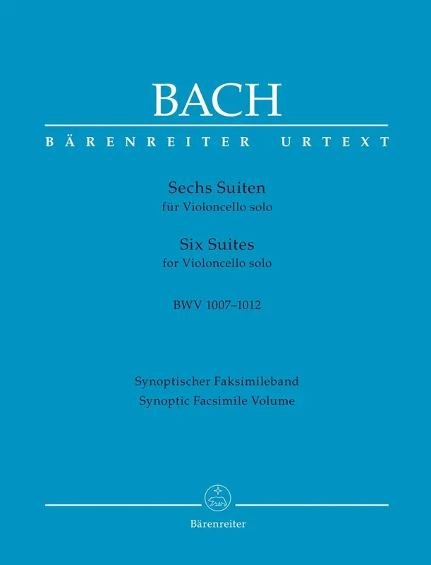 Bach, J.S. (Talle): 6 Suites for Cello Solo, BWV1007-1012, Synoptic facsimile volume (cello) Barenreiter
