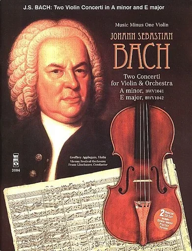 Bach, J.S.: Two Concerti – Concerto Nos.1 & 2, BWV1041 & 1042 (violin & piano)(CD) Music Minus One