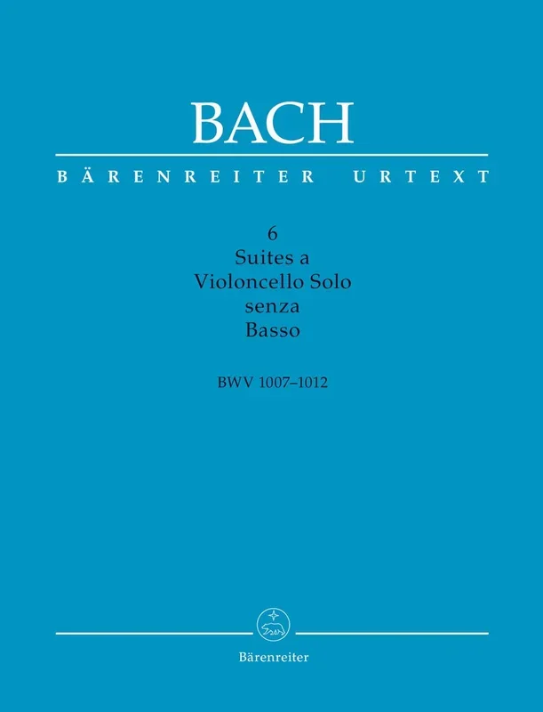 Bach, J.S. (Woodfull-Harris / Schwemer): 6 Suites for Cello Solo, BWV1007-1012, scholarly edition (cello) Barenreiter
