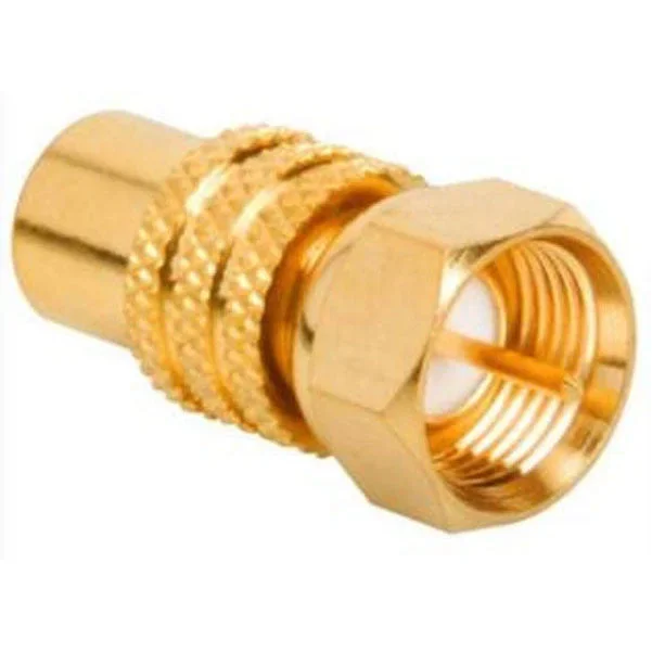 BAJAAO Gold RCA Jack to F Plug Adapter