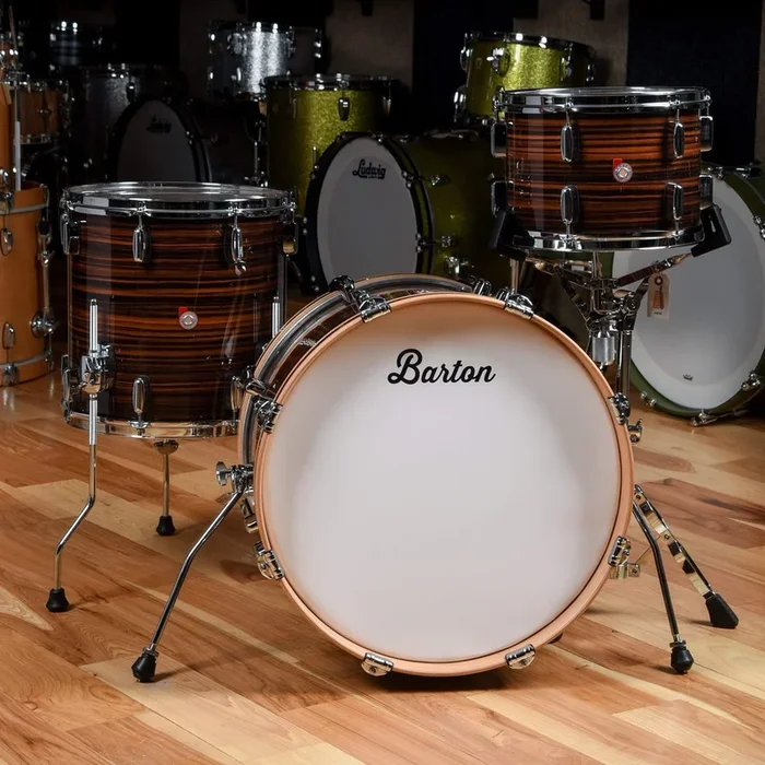 Barton Drum Co. 12/14/20 3pc. Beech Drum Kit Tigerwood