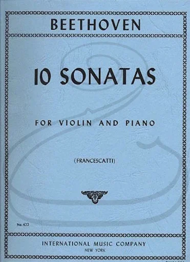 Beethoven (Francescatti): (2 Part Set) 10 Sonatas for Violin & Piano (violin & piano) International