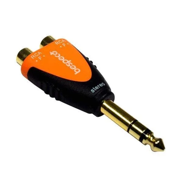 Bespeco SLAD370 Stereo Jack Male Plug To RCA Female Socket (2X)
