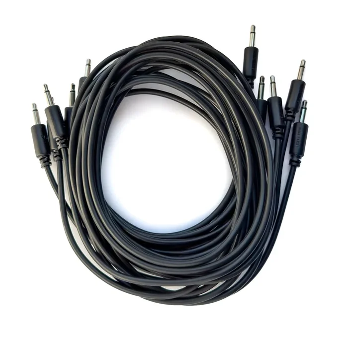 Black Market Modular 3.5mm Patch Cable 5-Pack – 150cm/60″ – Black