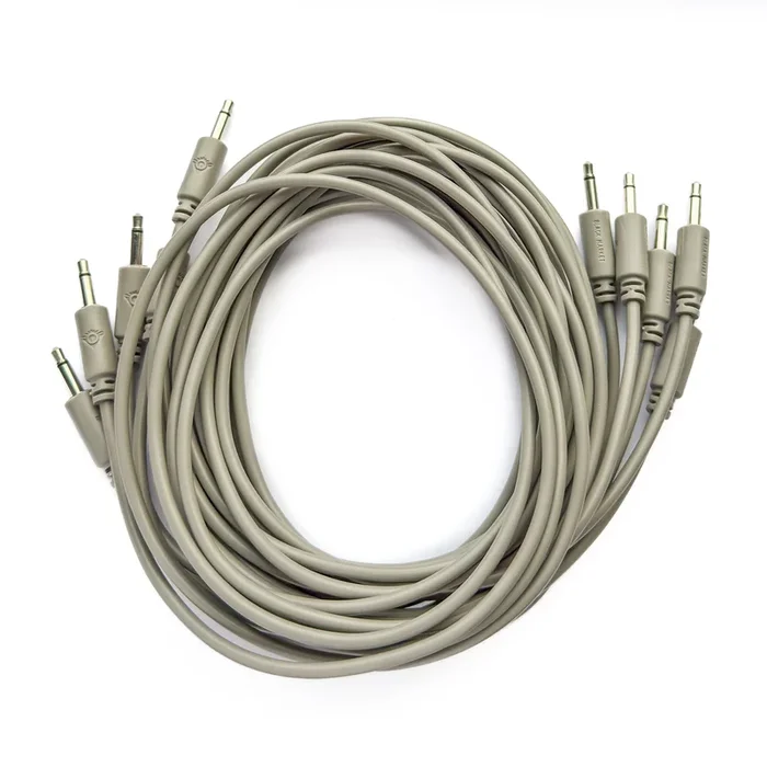 Black Market Modular 3.5mm Patch Cable 5-Pack – 150cm/60″ – Gray