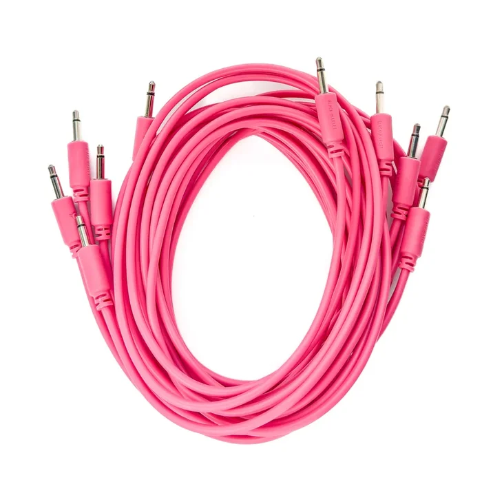 Black Market Modular 3.5mm Patch Cable 5-Pack – 150cm/60″ – Pink