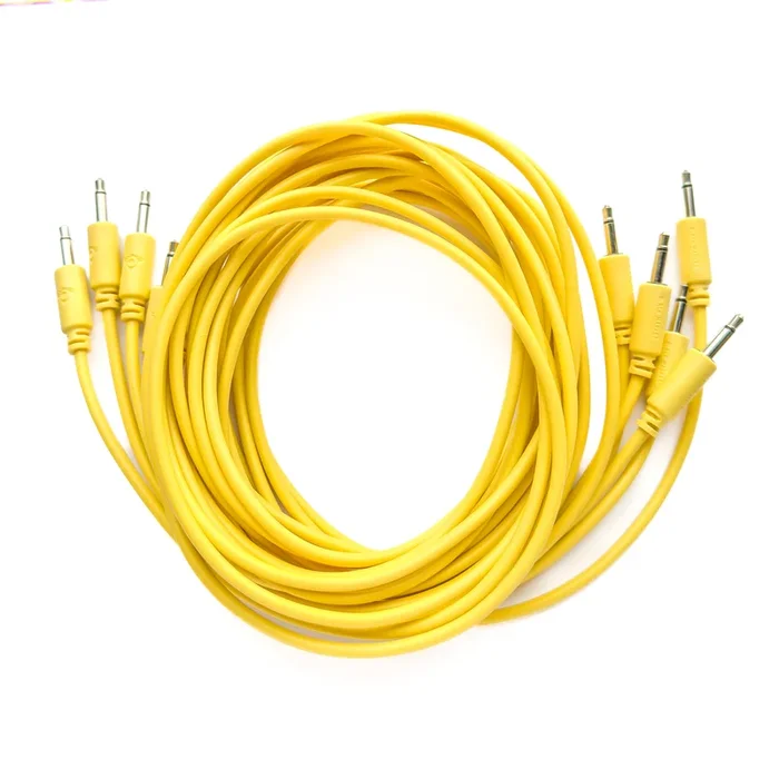 Black Market Modular 3.5mm Patch Cable 5-Pack – 150cm/60″ – Yellow